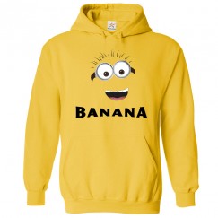 Banana Yellow Comic Character Gift for Kids Hoodie